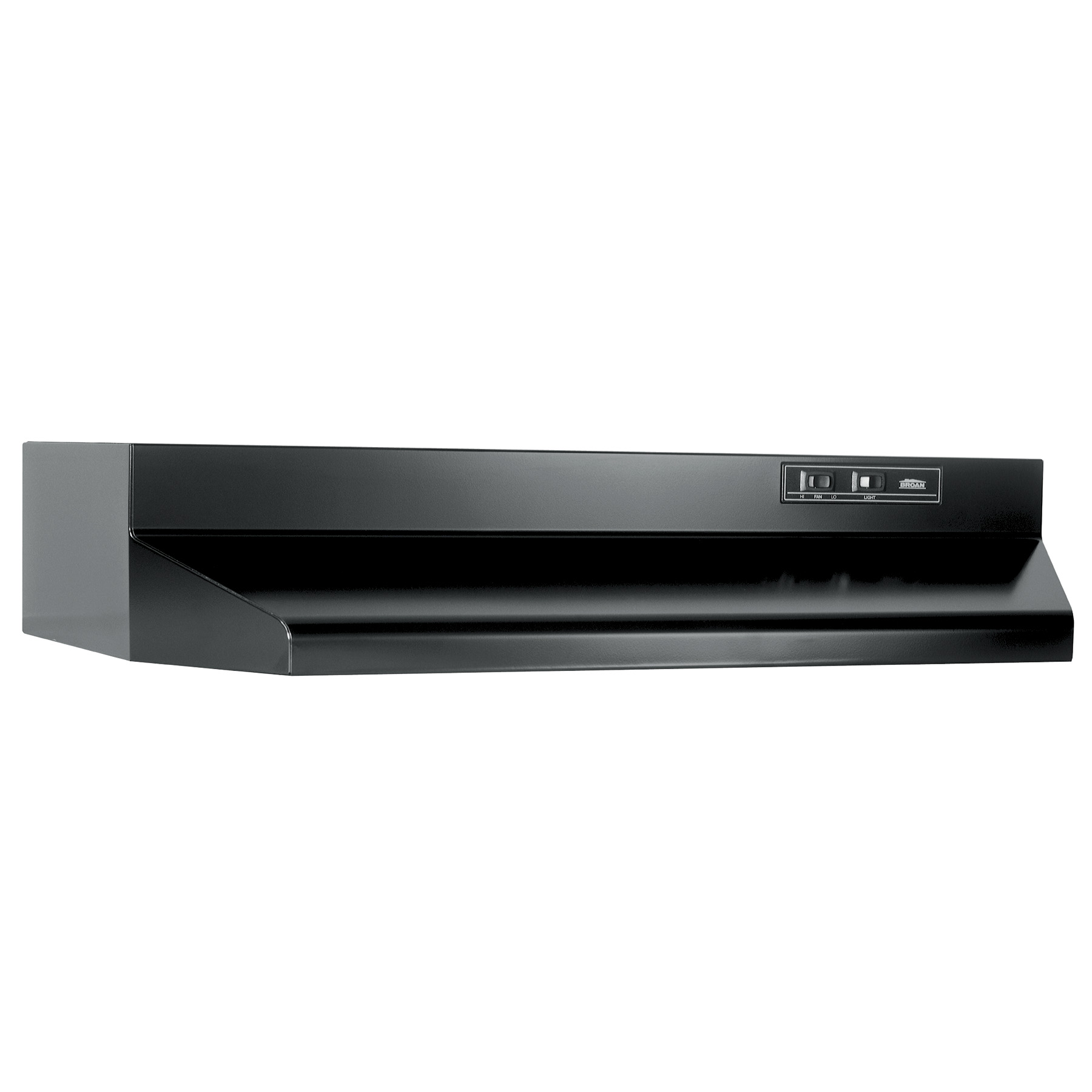 Broan® 30-Inch Ducted Under-Cabinet Range Hood w/ Easy Install System, 210 Max Blower CFM, Black